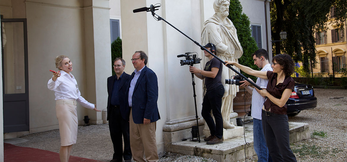 Filming Princess Rita at Villa Aurora