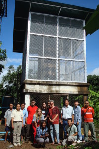 Students by Thai watertower